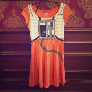 Star Wars Orange rebel picket dress size M